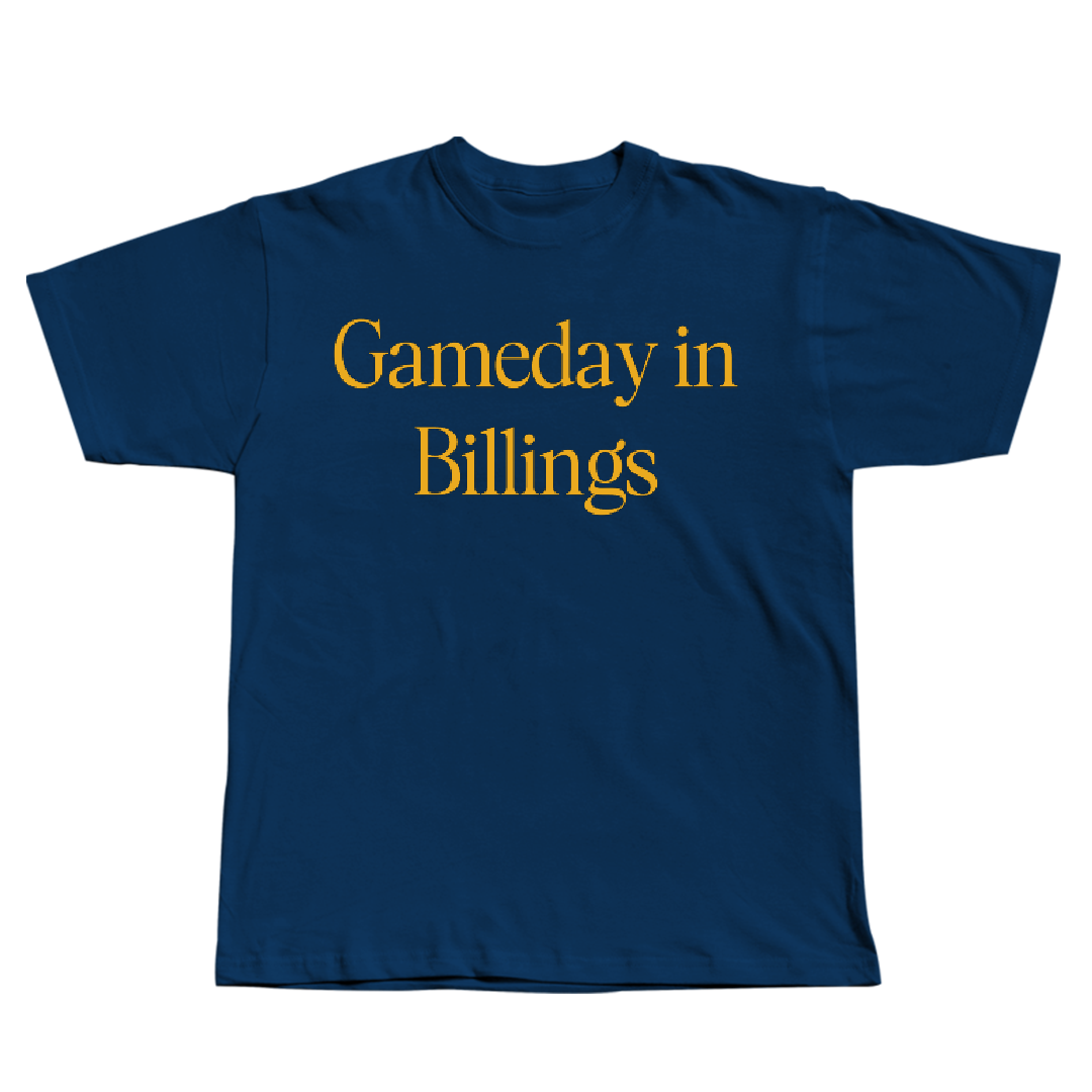 Montana State University Billings Softball Navy Gameday Tee - #4 Shelby Wasilewski