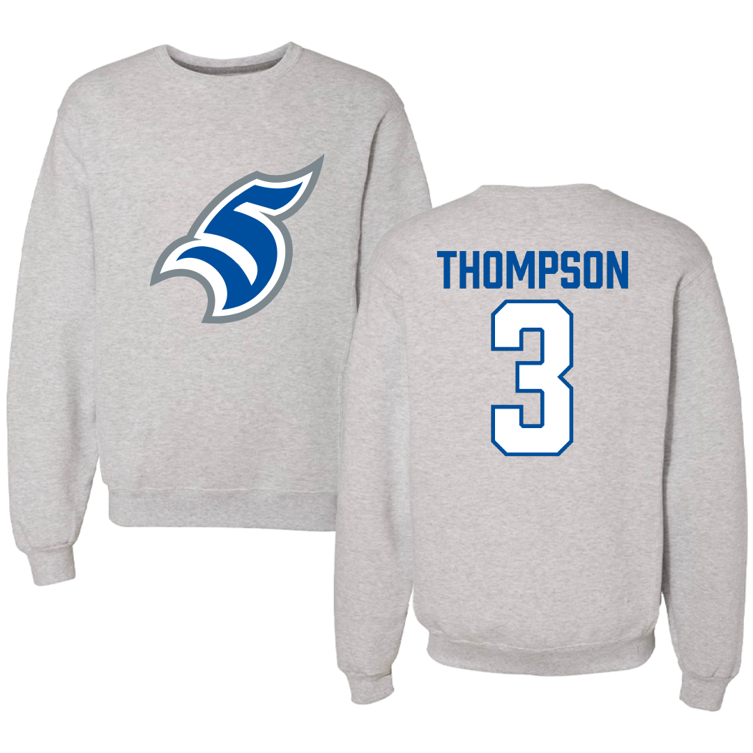 Thomas More University Baseball Gray Crewneck - #3 Dylan Thompson