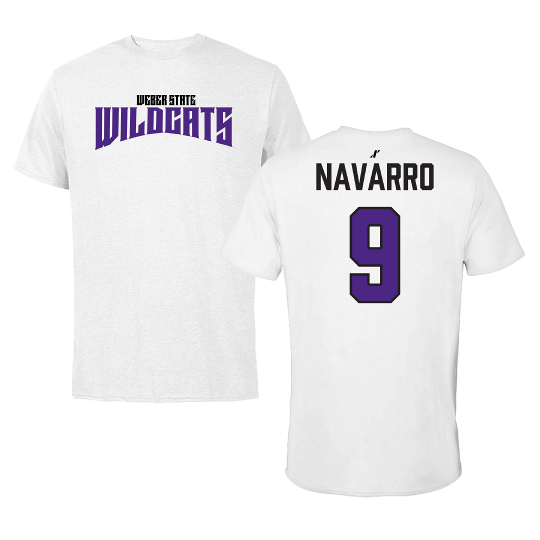 Weber State University Softball White Classic Performance Tee - #9 Raina Navarro