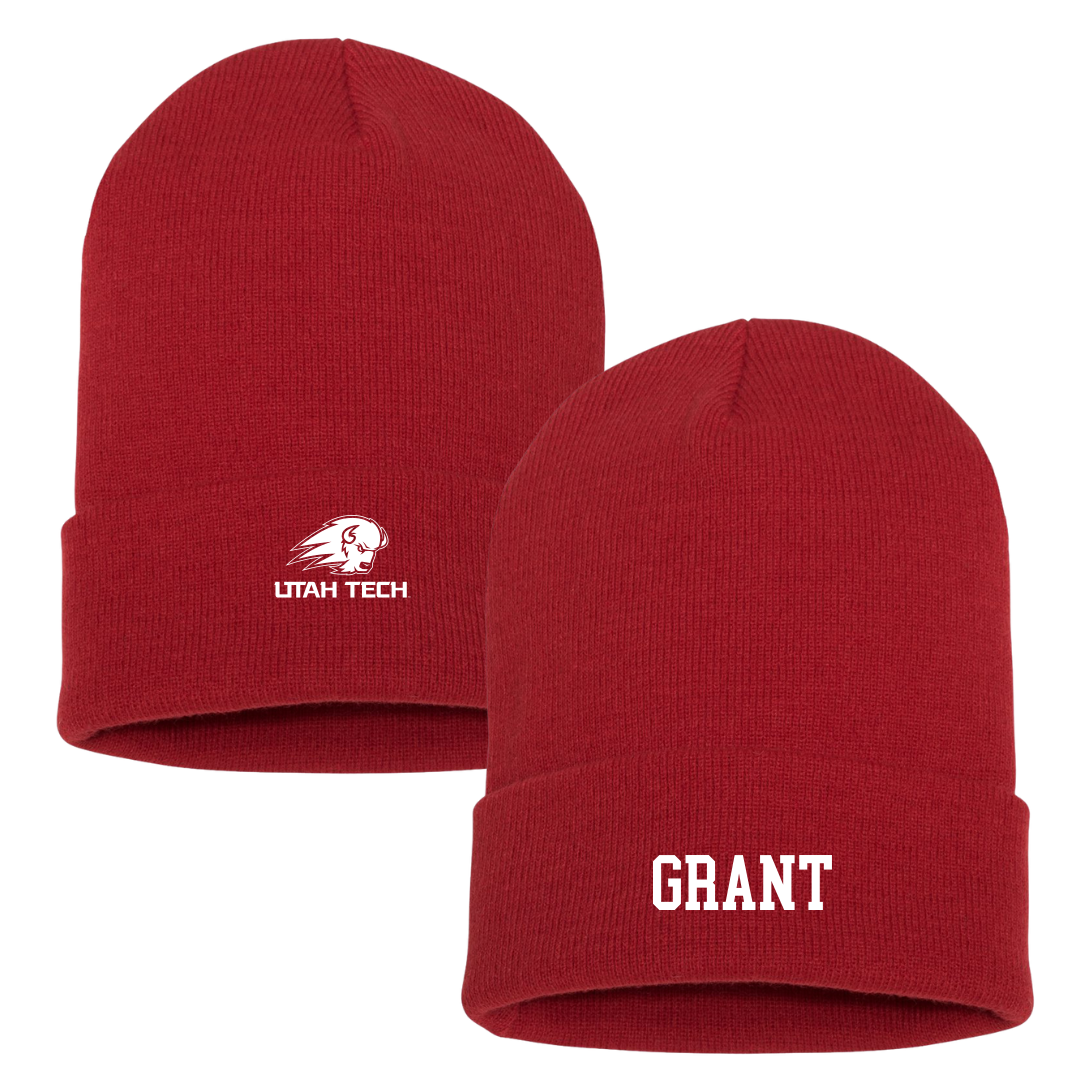 Utah Tech University Basketball (M) Red Beanie - #5 Dallin Grant