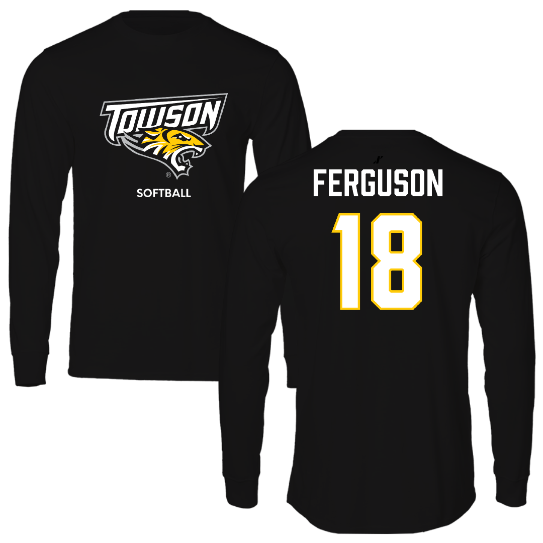 Towson University Softball Black Long Sleeve - #18 Addie Ferguson