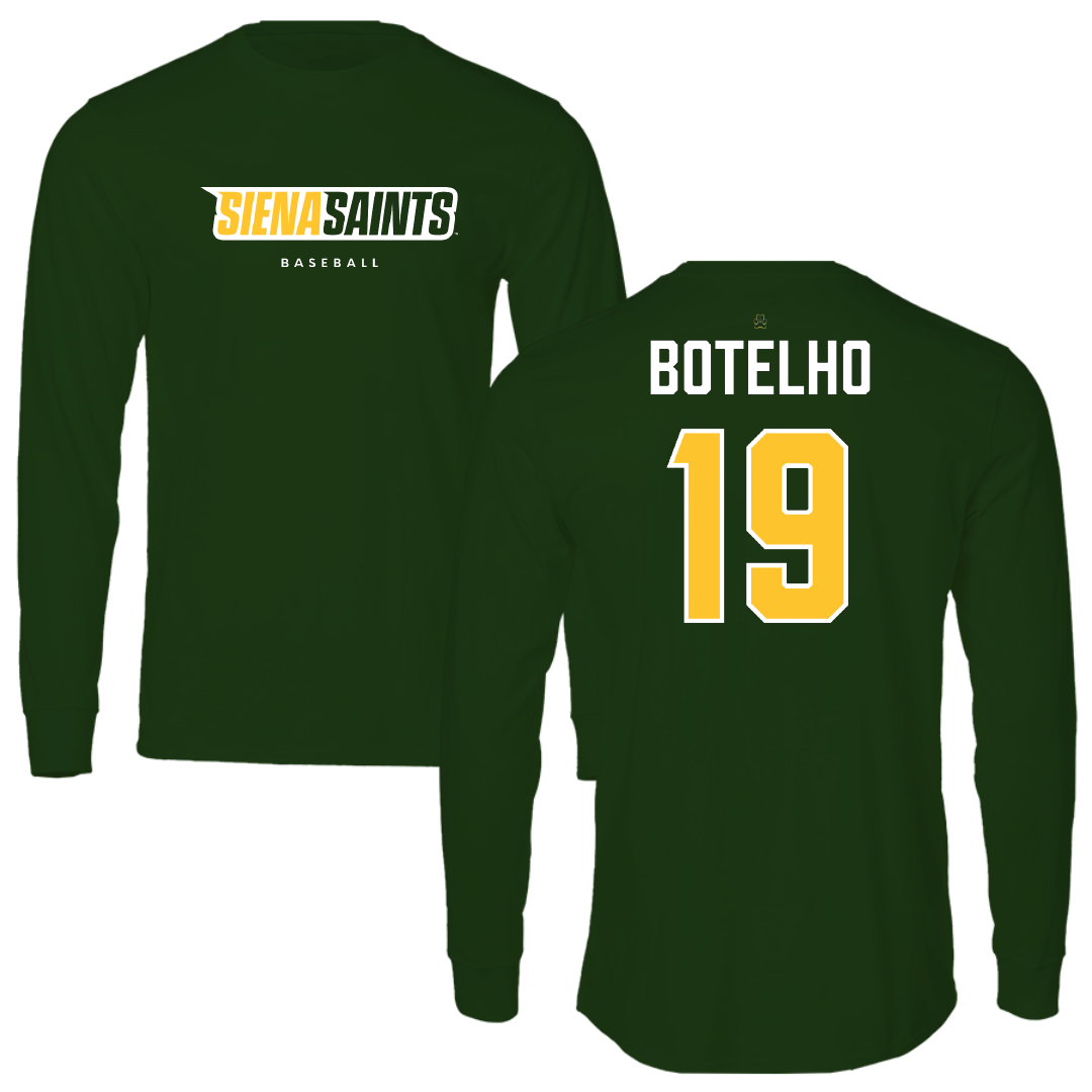 Siena University Baseball Forest Green Long Sleeve - #19 Marcus Botelho