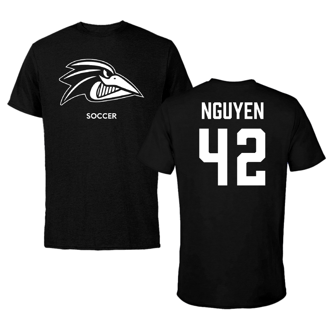 Franklin Pierce University Soccer (M) Black Performance Tee - #42 Zen Nguyen