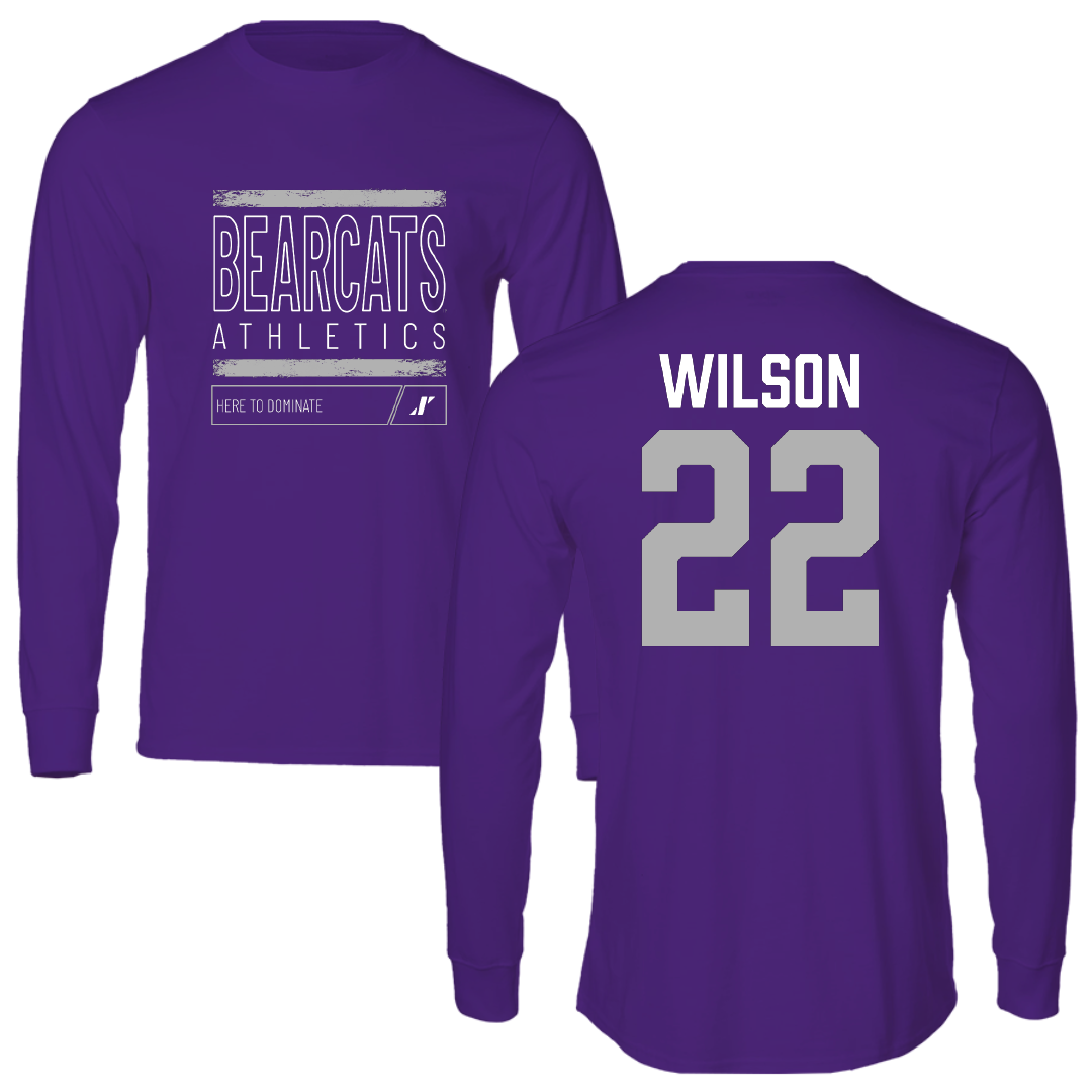 Southwest Baptist University Softball Purple Dominate Performance Long Sleeve - #22 Malea Wilson