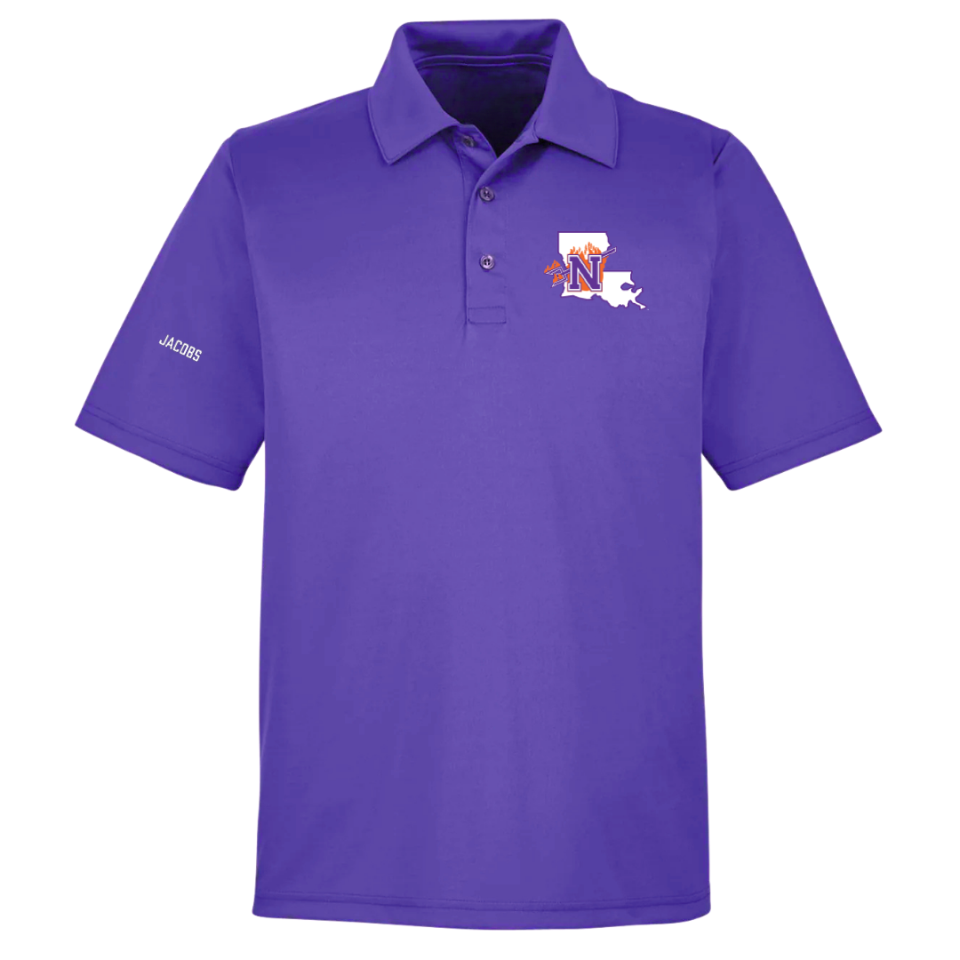 Northwestern State University TF and XC Purple Polo - Cyrus Jacobs