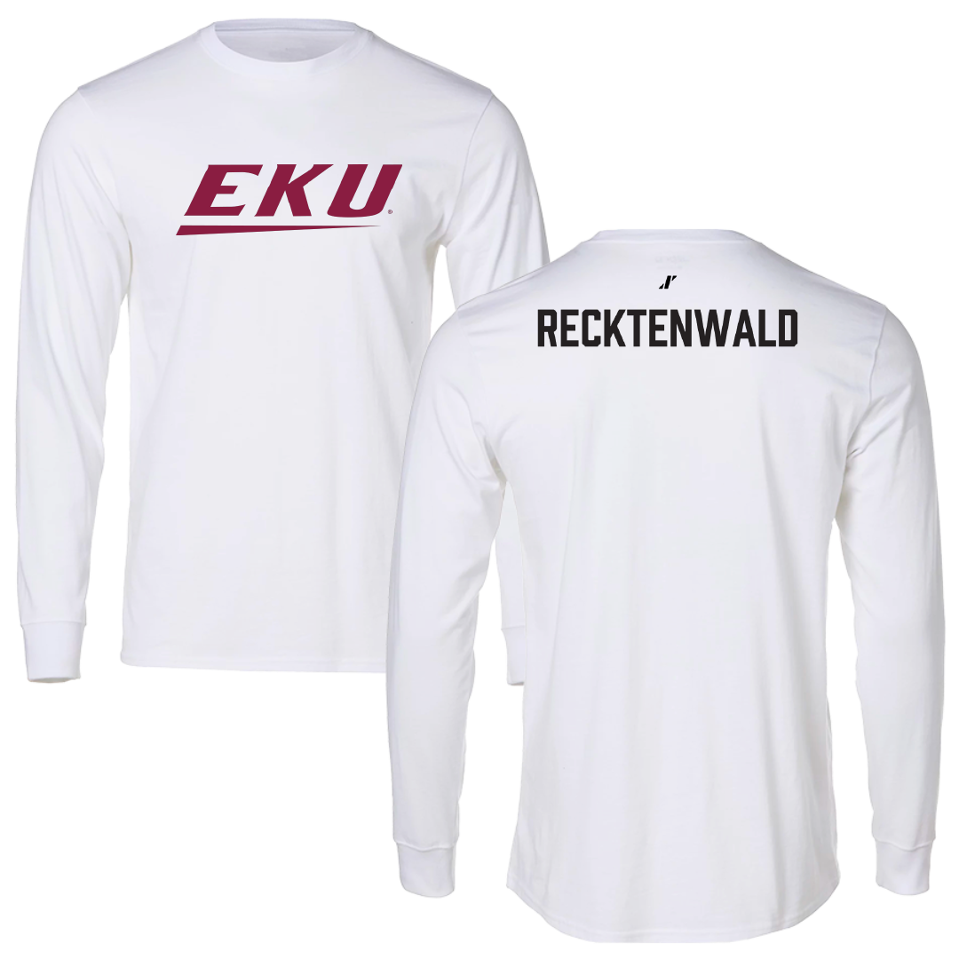 Eastern Kentucky University Cheer White Performance Long Sleeve - Dominick Recktenwald