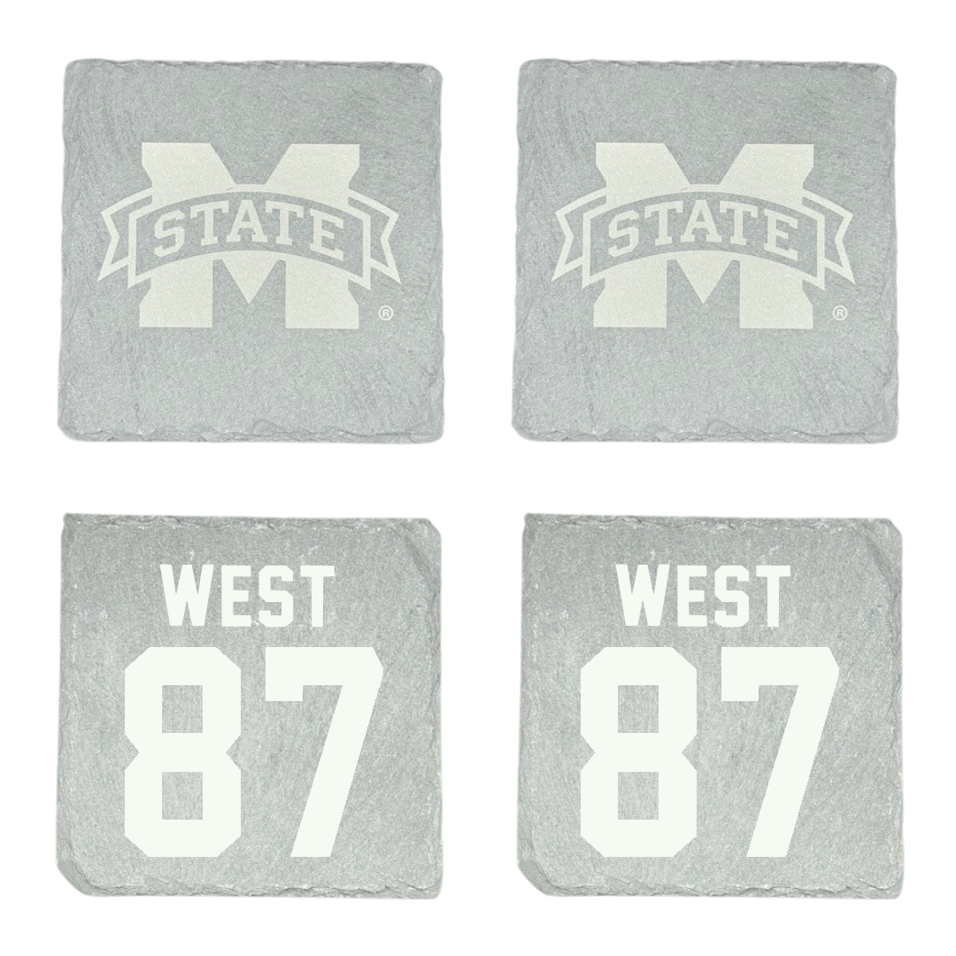 Mississippi State University Football Stone Coaster (4 Pack)  - #87 Sam West