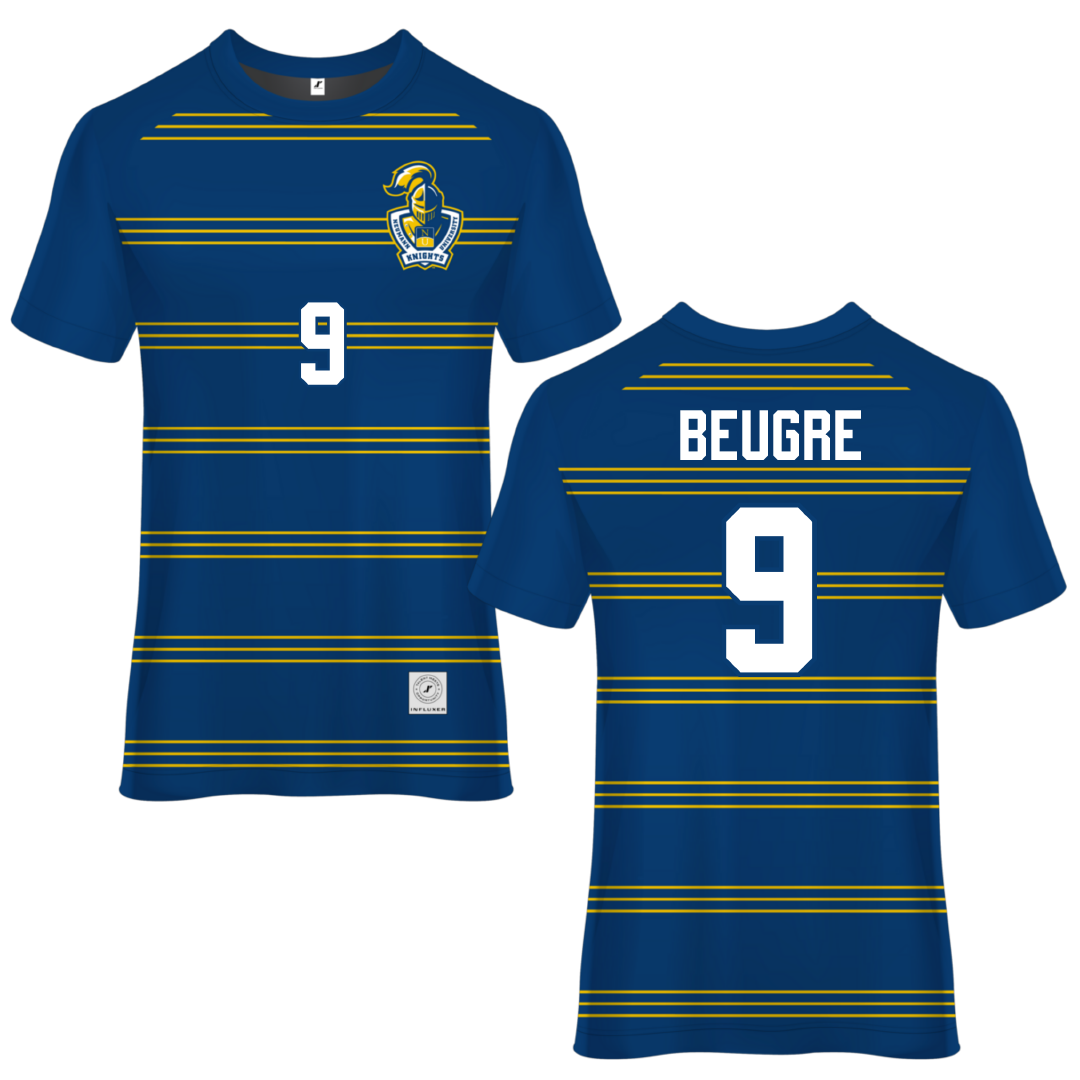Neumann University Blue Soccer Jersey - #9 Markus Beugre