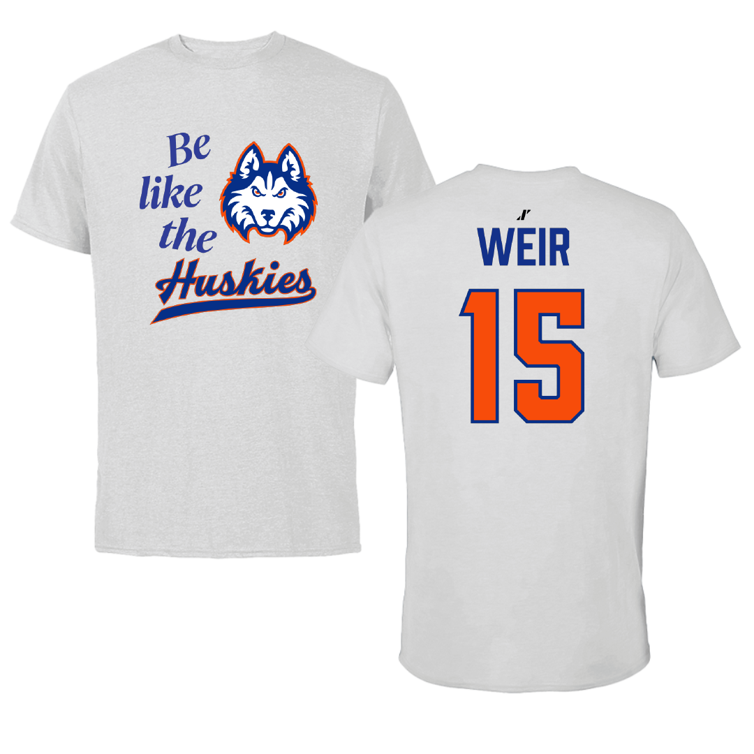 Houston Christian University Football Light Gray Be Like Us Tee - #15 Jake Weir