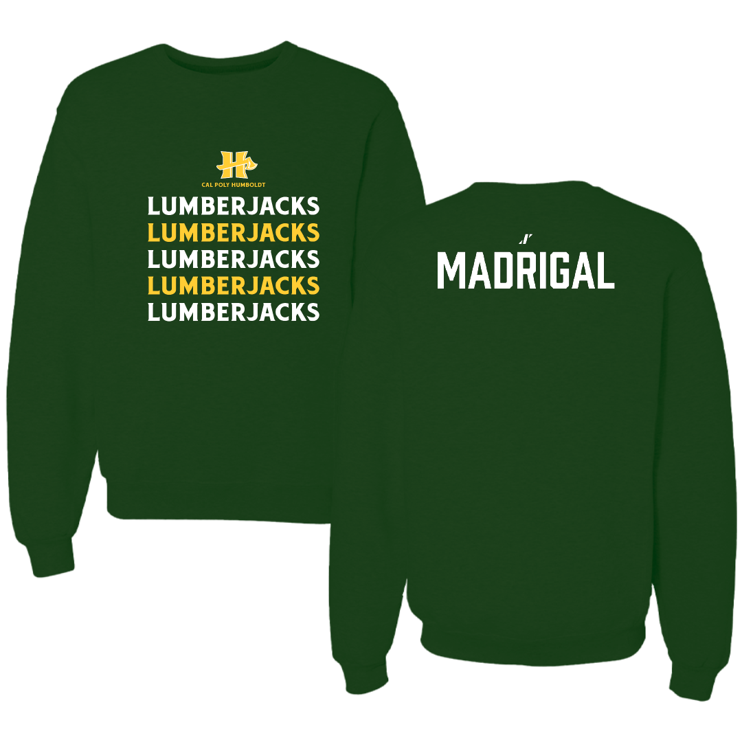 Cal Poly Humboldt Wrestling (M) Forest Green General Crewneck - Lewis Madrigal