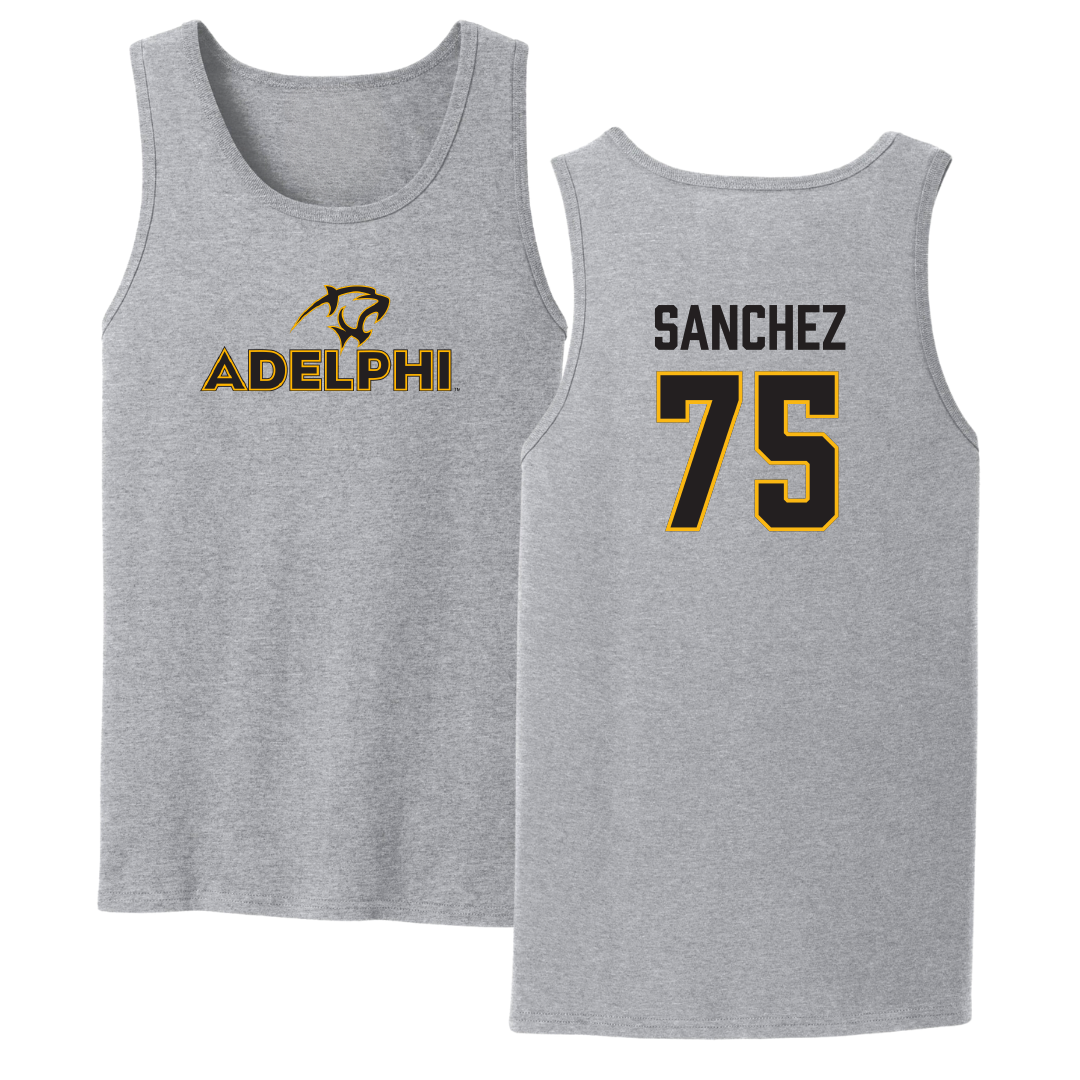 Adelphi University Bowling Sport Gray Tank Top - #75 Jillian Sanchez