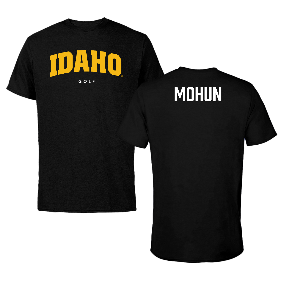 University of Idaho Golf (M) Black Idaho Performance Tee - Aaron Mohun