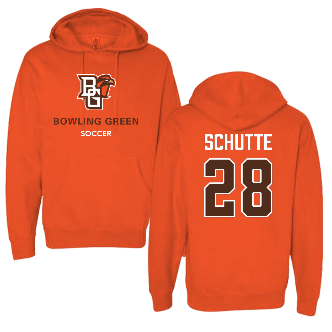 Bowling Green State University Soccer (M) Orange Hoodie - #28 Will Schutte