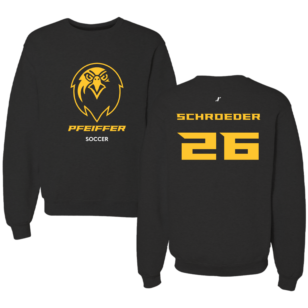 Pfeiffer University Soccer (M) Black Crewneck - #26 Marc Schroeder