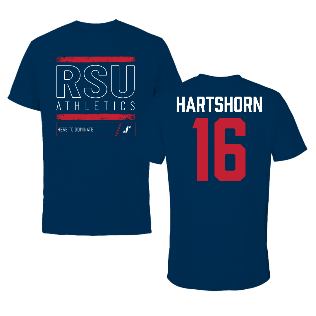 Rogers State University Soccer Navy Dominate Tee - #16 Emily Hartshorn