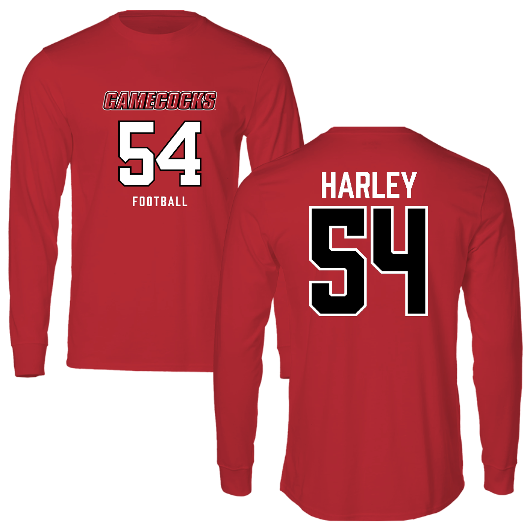 Jacksonville State University Football Red Long Sleeve - #54 Daveion Harley