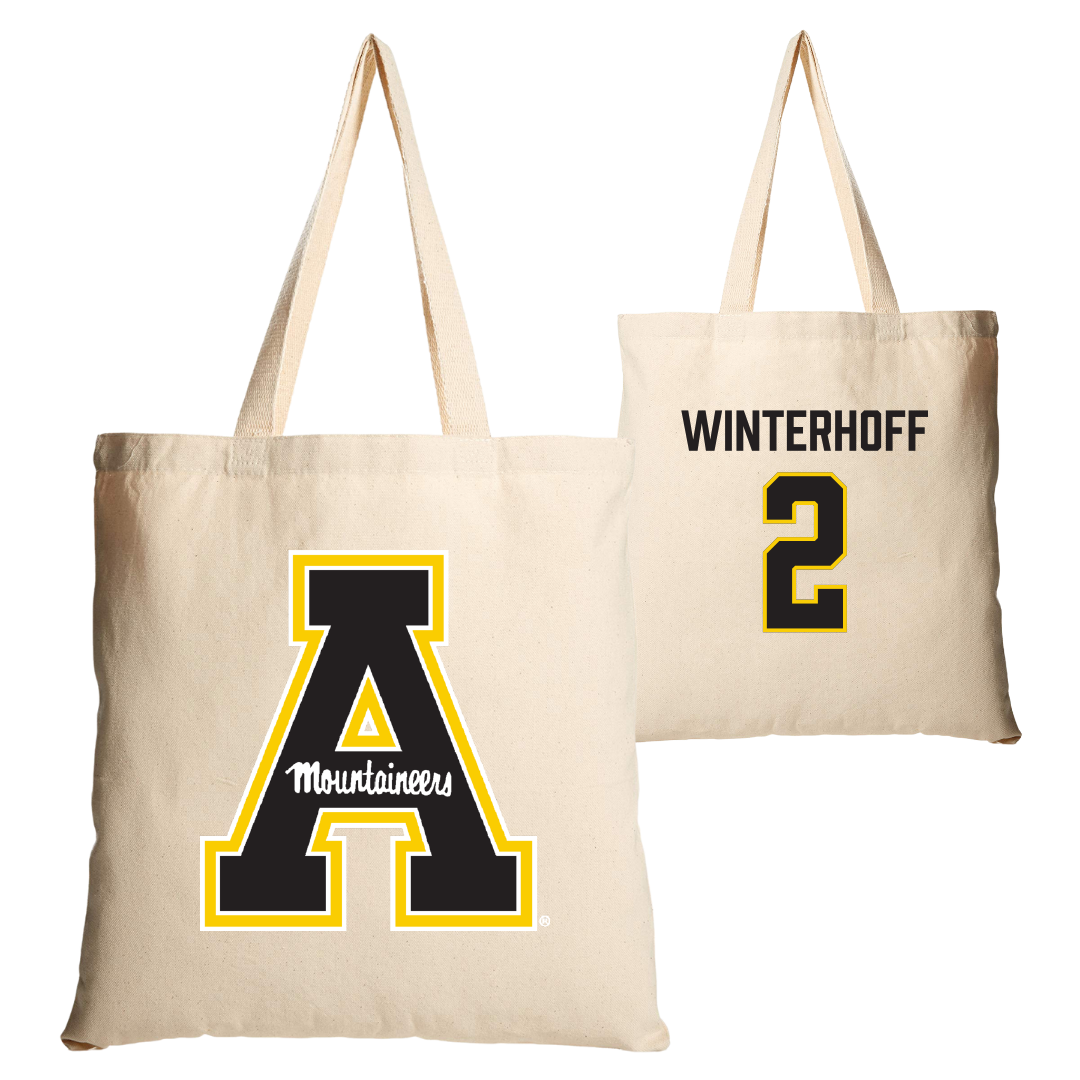 Appalachian State University Volleyball Tan Canvas Tote Bag - #2 Maya Winterhoff