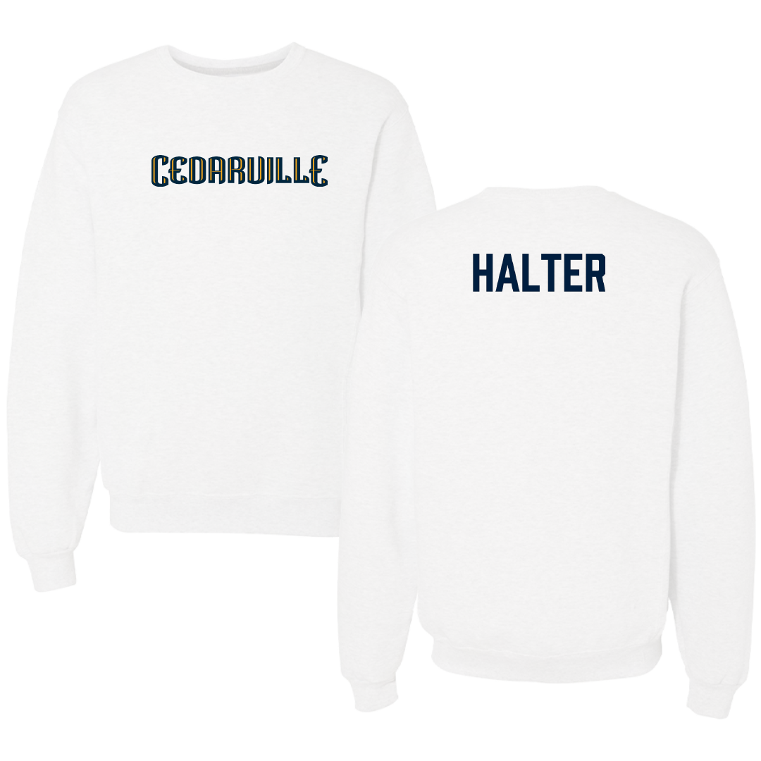 Cedarville University Cheer White Crewneck - Katelyn Halter