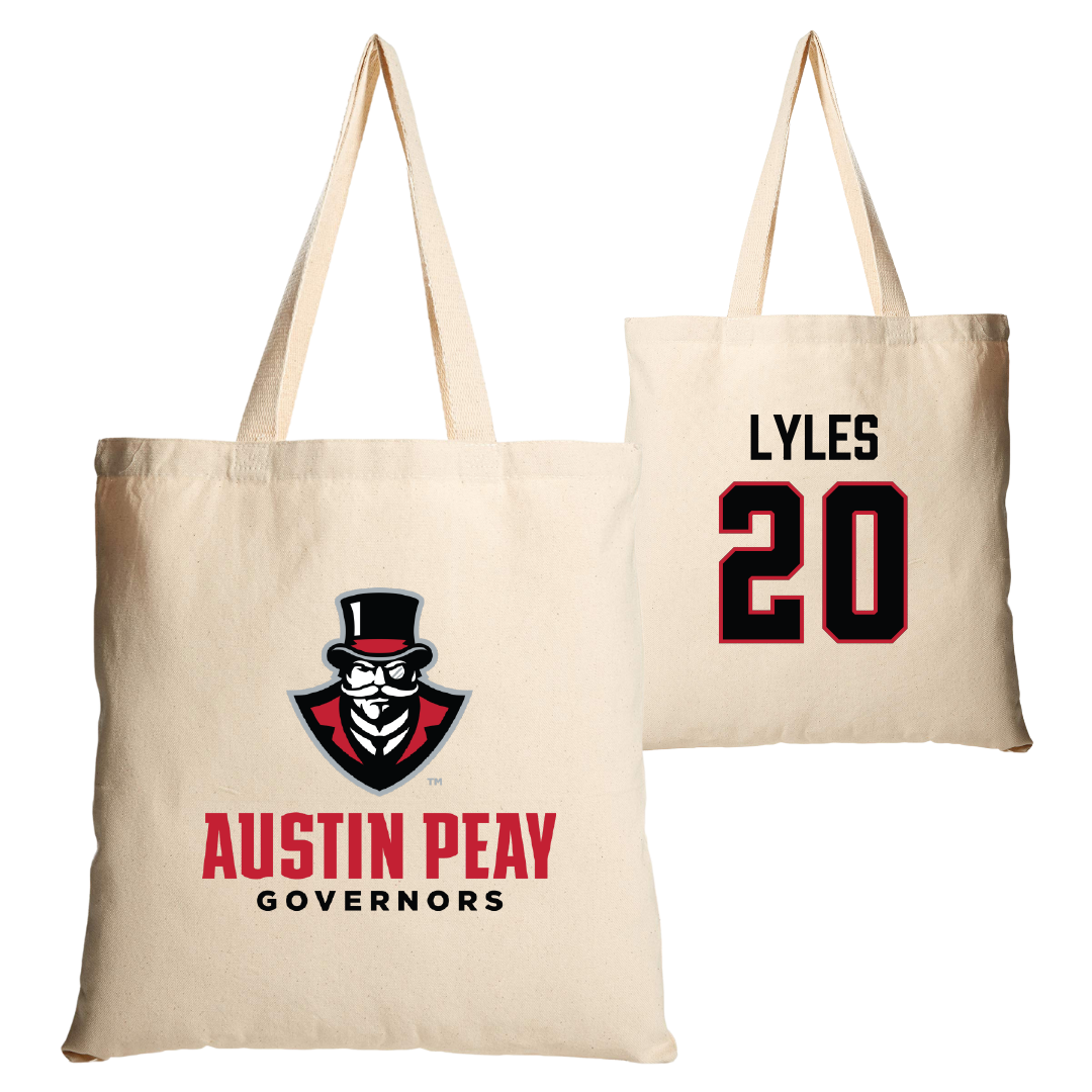 Austin Peay State University Football Tan Canvas Tote Bag - #20 Jaden Lyles