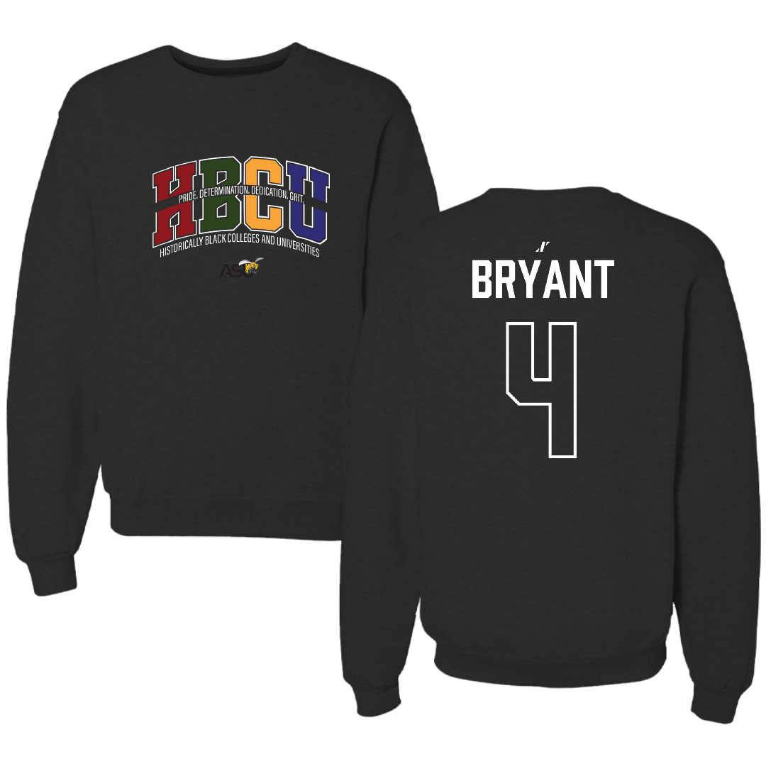 Alabama State University Basketball Black HBCU Crewneck - #4 Kaitlyn Bryant