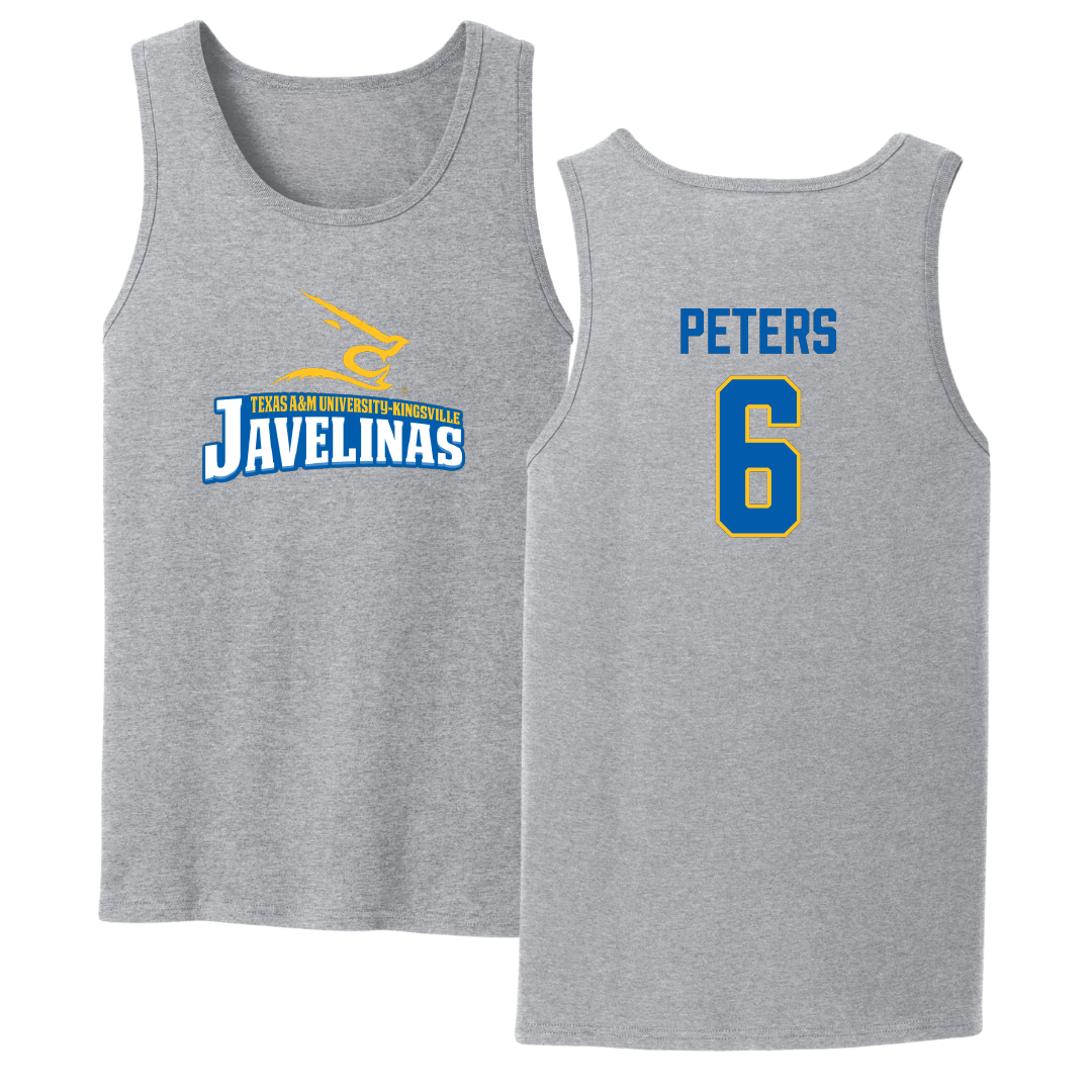 Texas A&M University-Kingsville Football Sport Gray Tank Top - #6 De'Marcus Peters