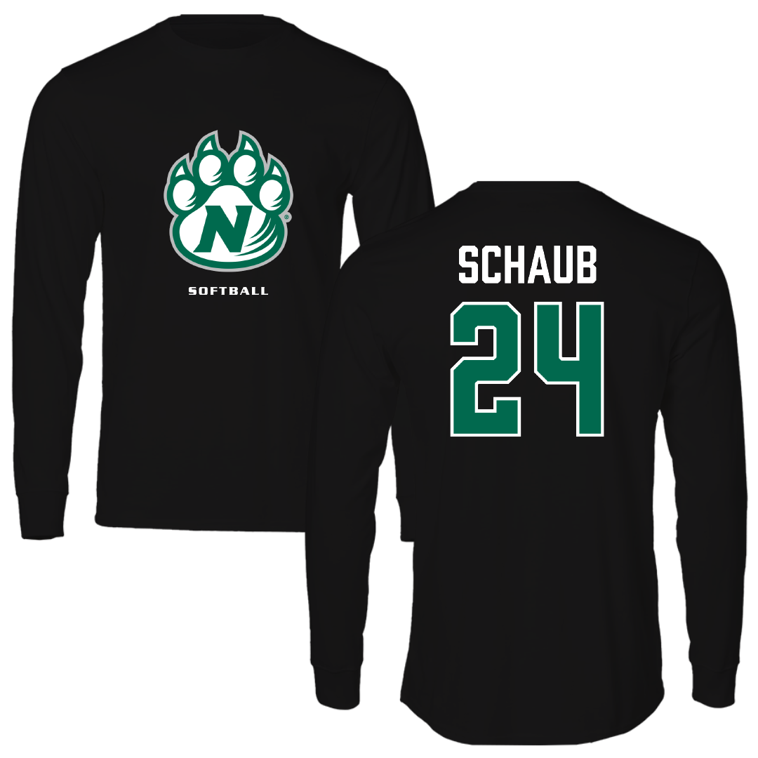 Northwest Missouri State University Softball Black Performance Long Sleeve - #24 Kiara Schaub