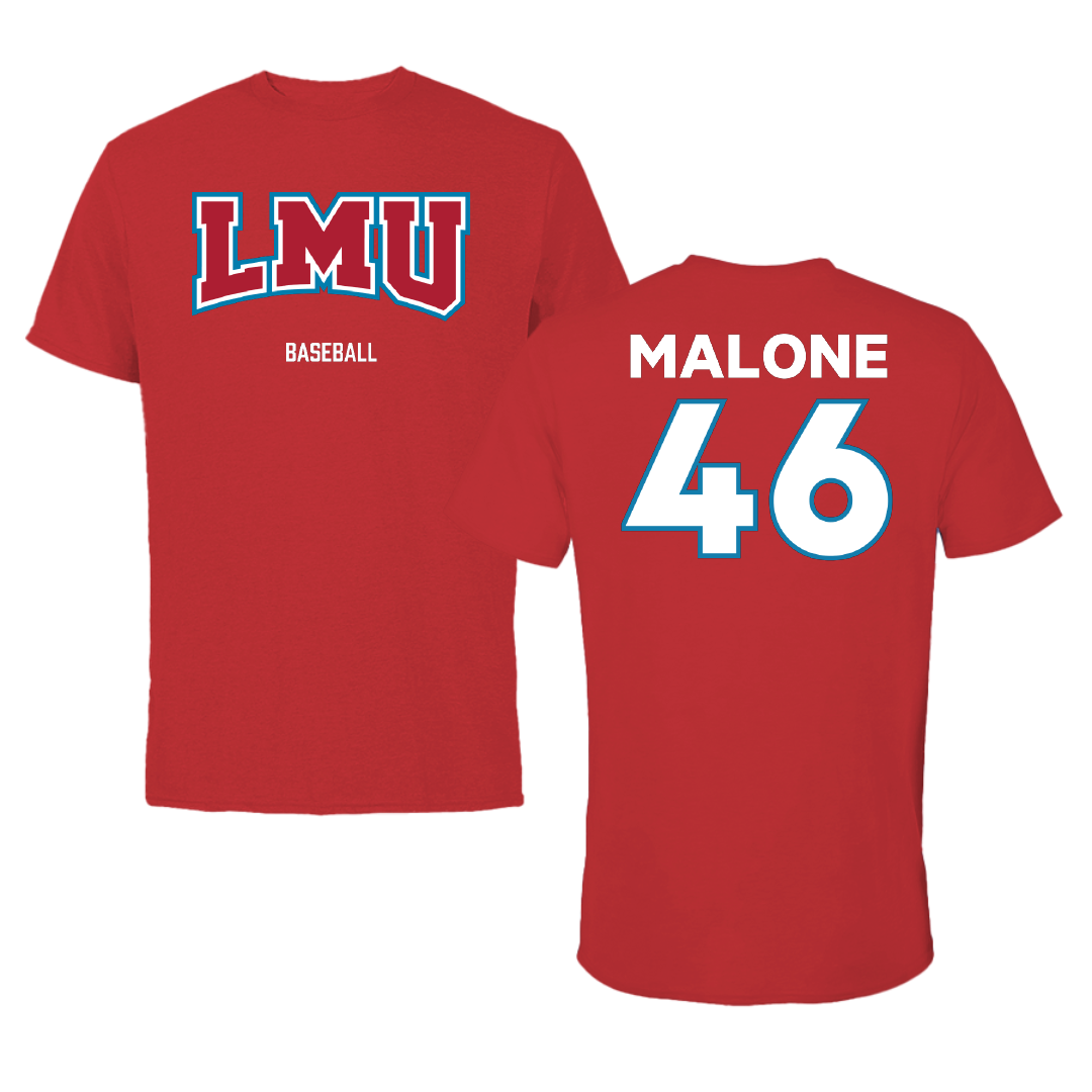 Loyola Marymount University Baseball Red Tee - #46 Noah Malone