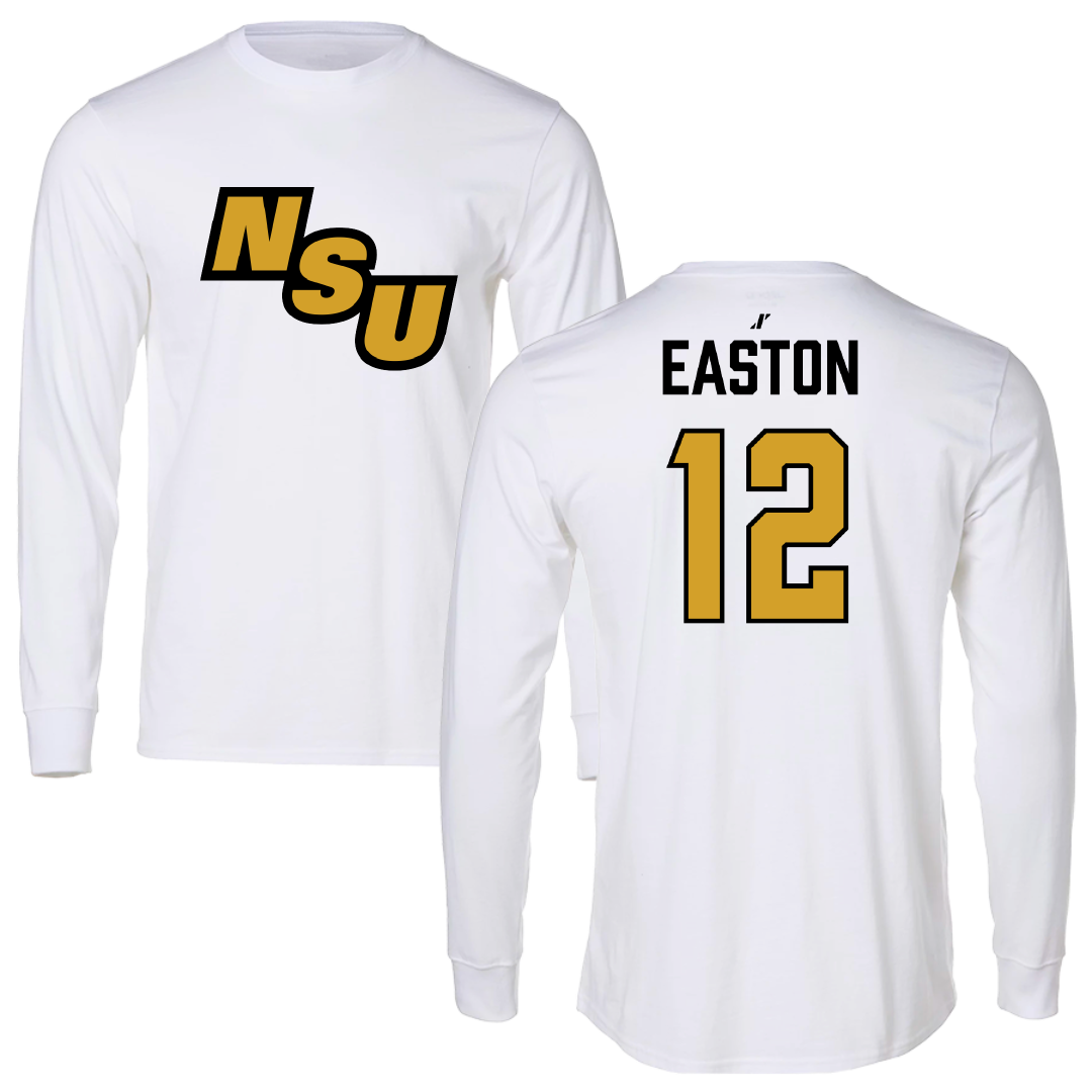 Nevada State University Flag Football (W) White Performance Long Sleeve - #12 Ari Easton