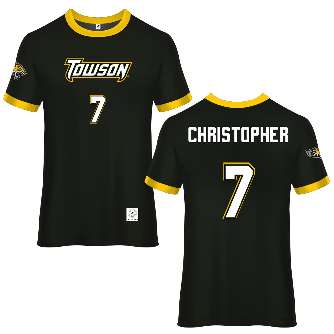 Towson University Black Soccer Jersey - #7 Nia Christopher