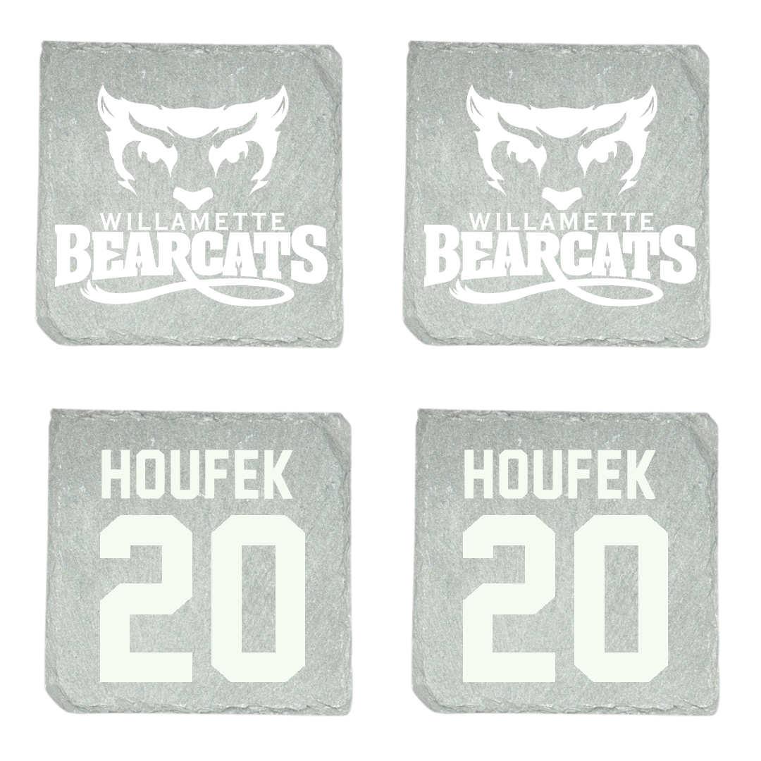 Willamette University Football Stone Coaster (4 Pack)  - #20 Josh Houfek