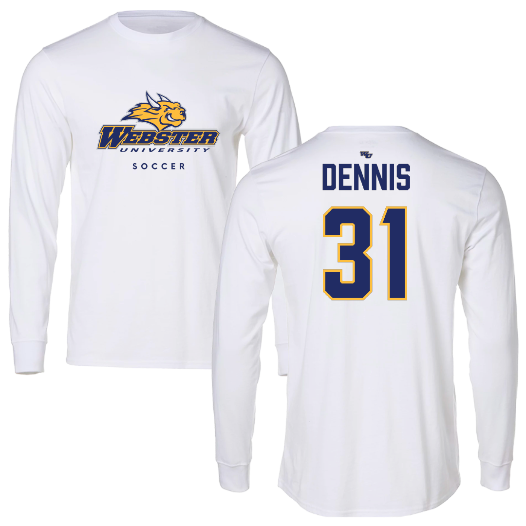 Webster University Soccer (M) White Long Sleeve - #31 Luke Dennis
