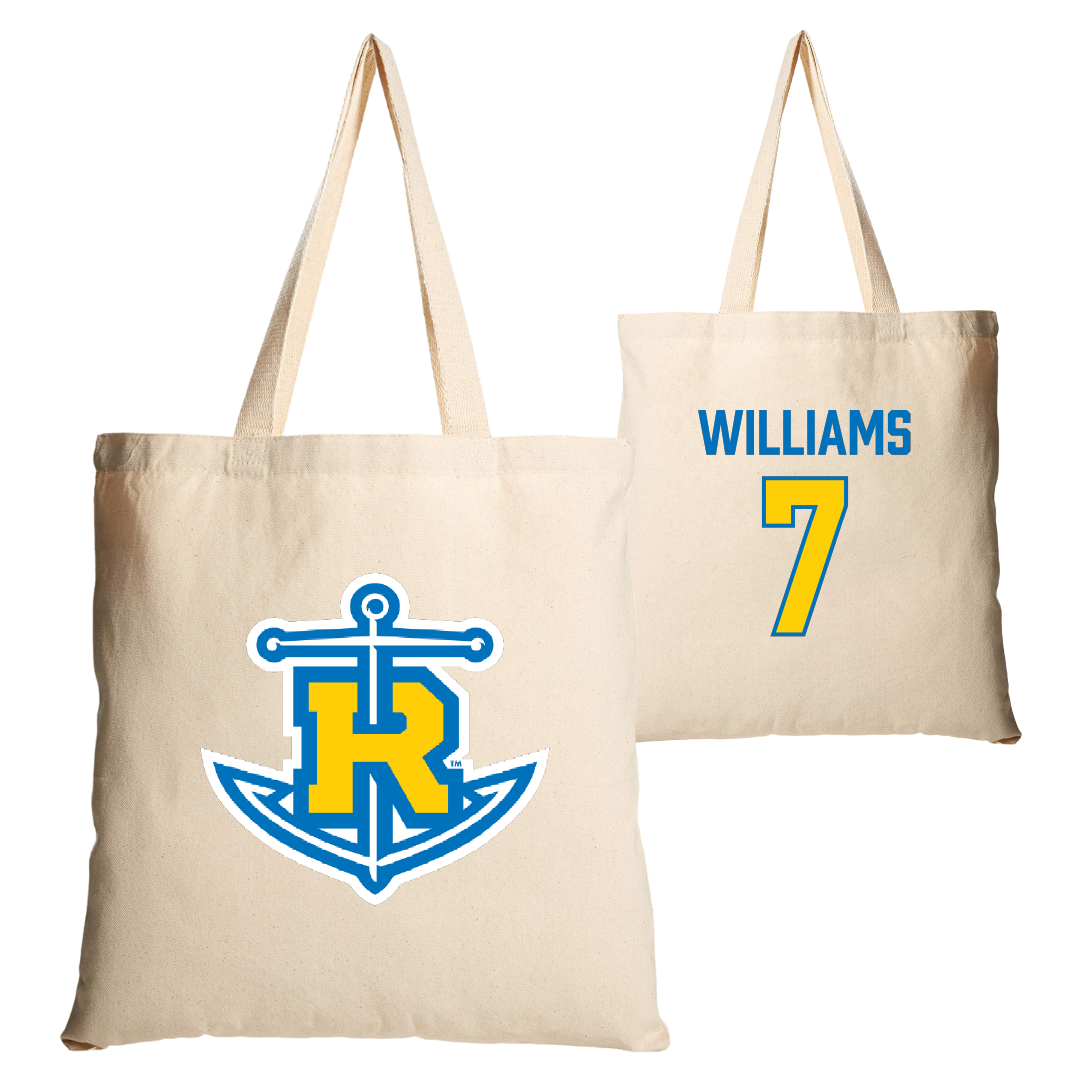 Rollins College Lacrosse (M) Tan Canvas Tote Bag - #7 Aaron Williams