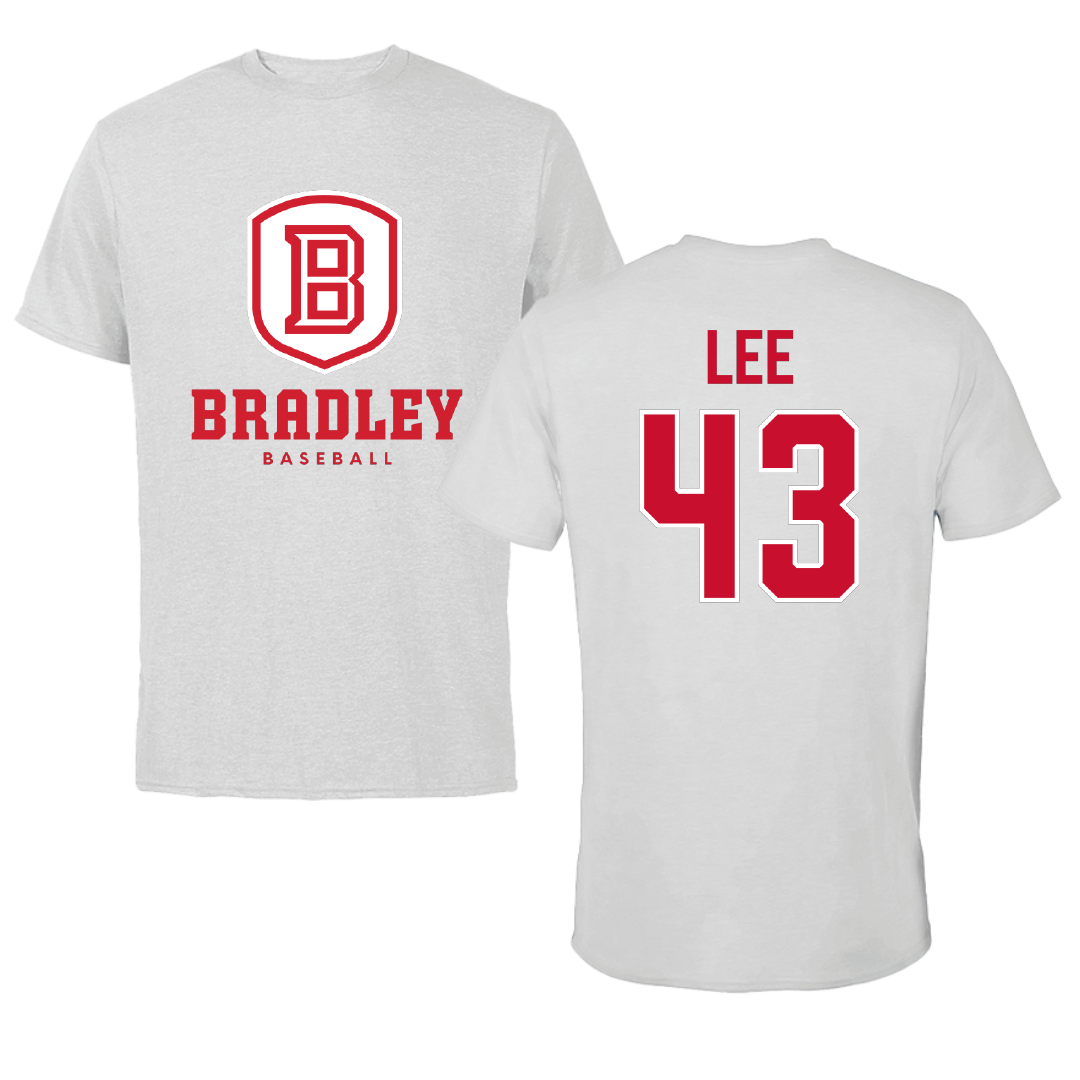 Bradley University Baseball Gray Tee - #43 Mason Lee