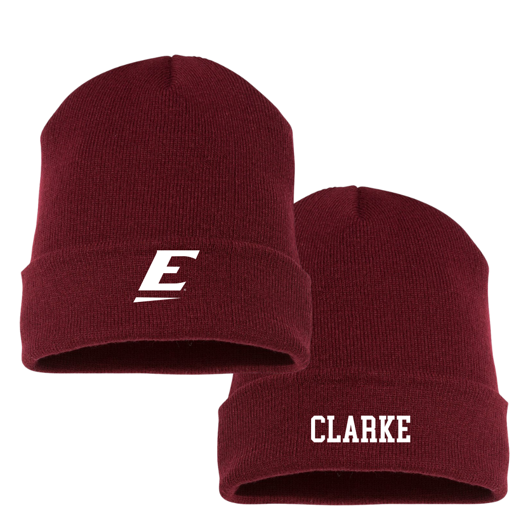 Eastern Kentucky University Football Maroon Beanie - #51 Druce Clarke