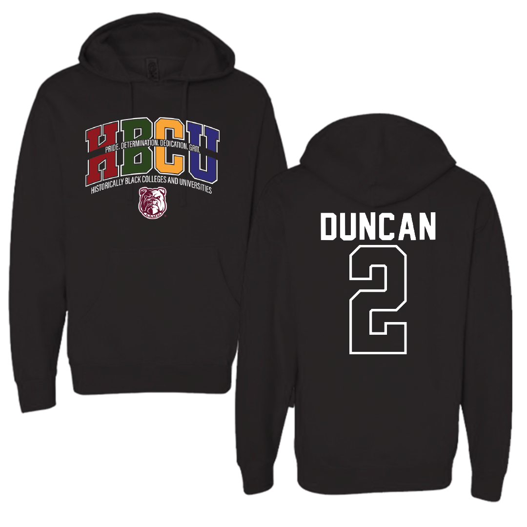 Alabama A&M University Baseball Black HBCU Hoodie - #2 Kylan Duncan