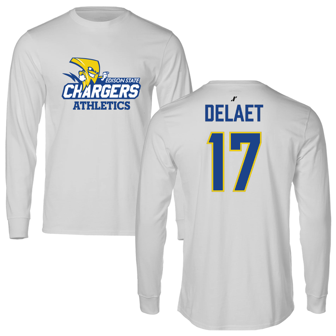 Edison State Community College Baseball Light Gray Long Sleeve - #17 Cody DeLaet