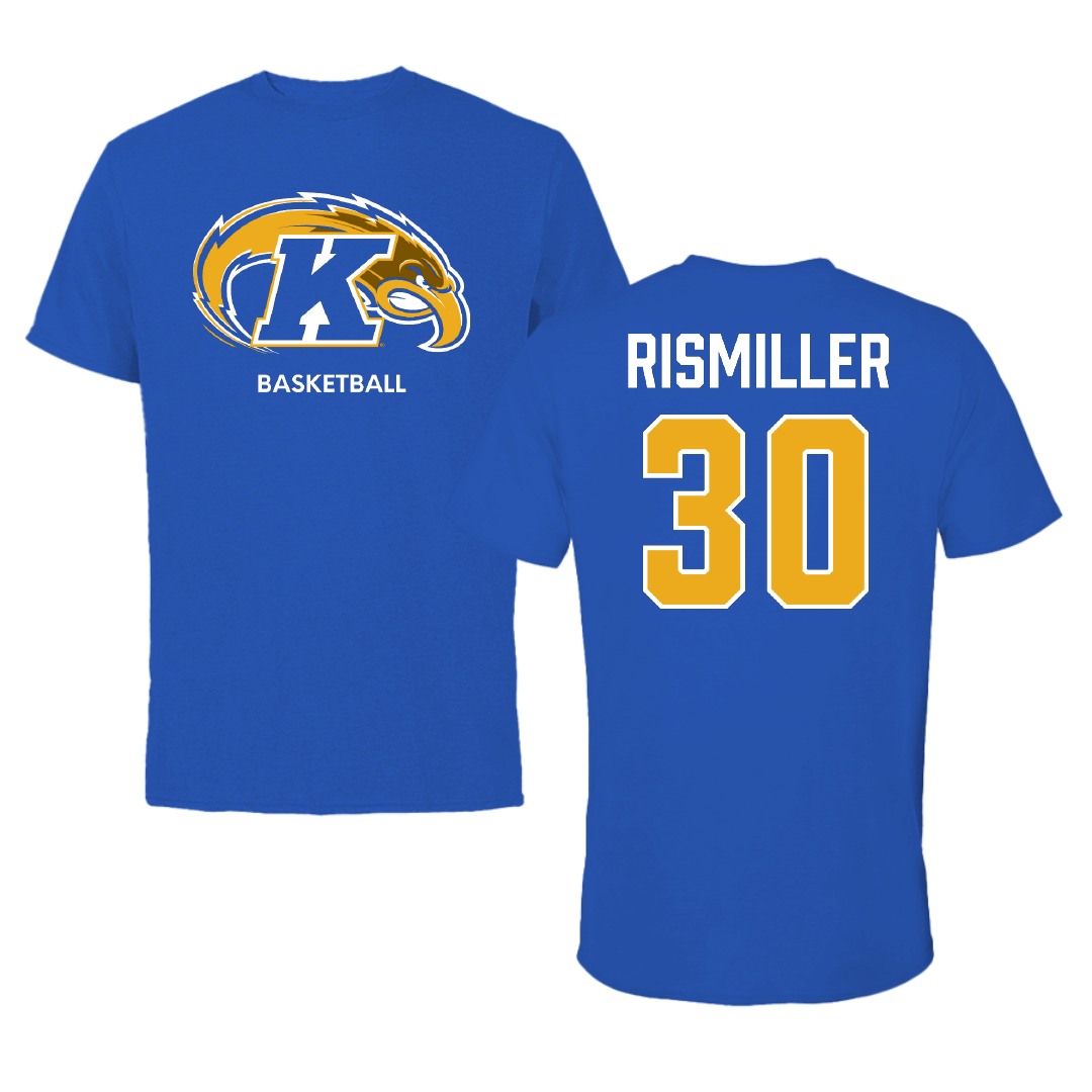 Kent State University Basketball (W) Blue Performance Tee - #30 Riley Rismiller