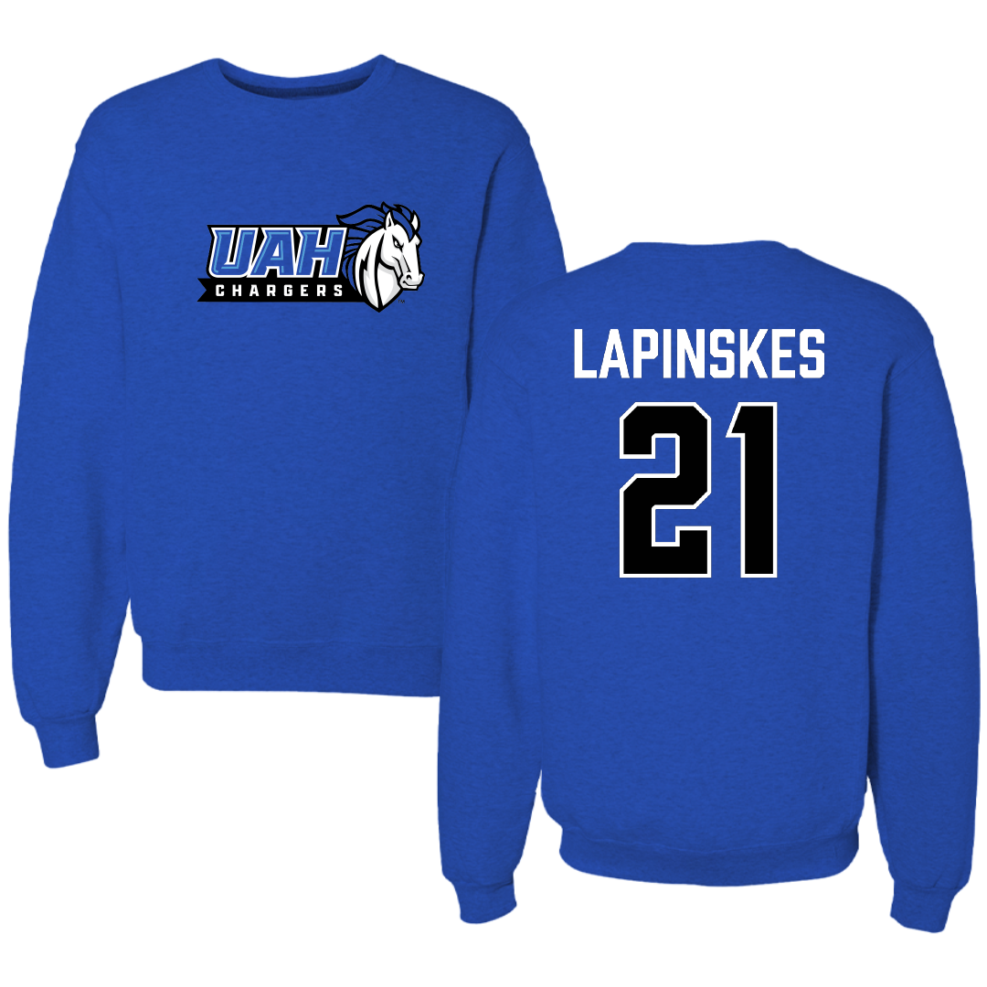 Huntsville Baseball Blue Crewneck - #21 Sean Lapinskes