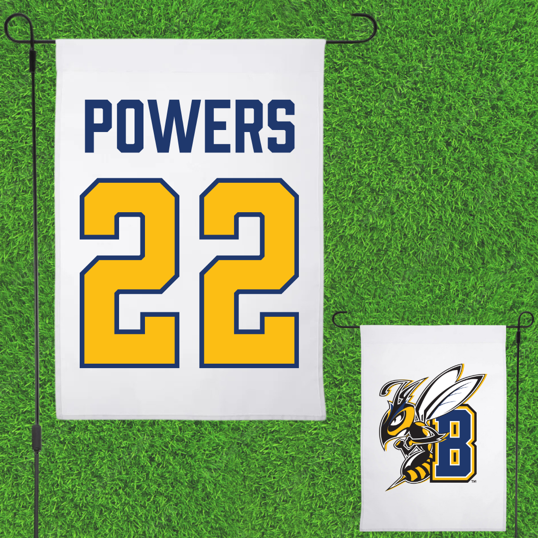 Montana State University Billings Soccer White Garden Flag - #22 Briel Powers