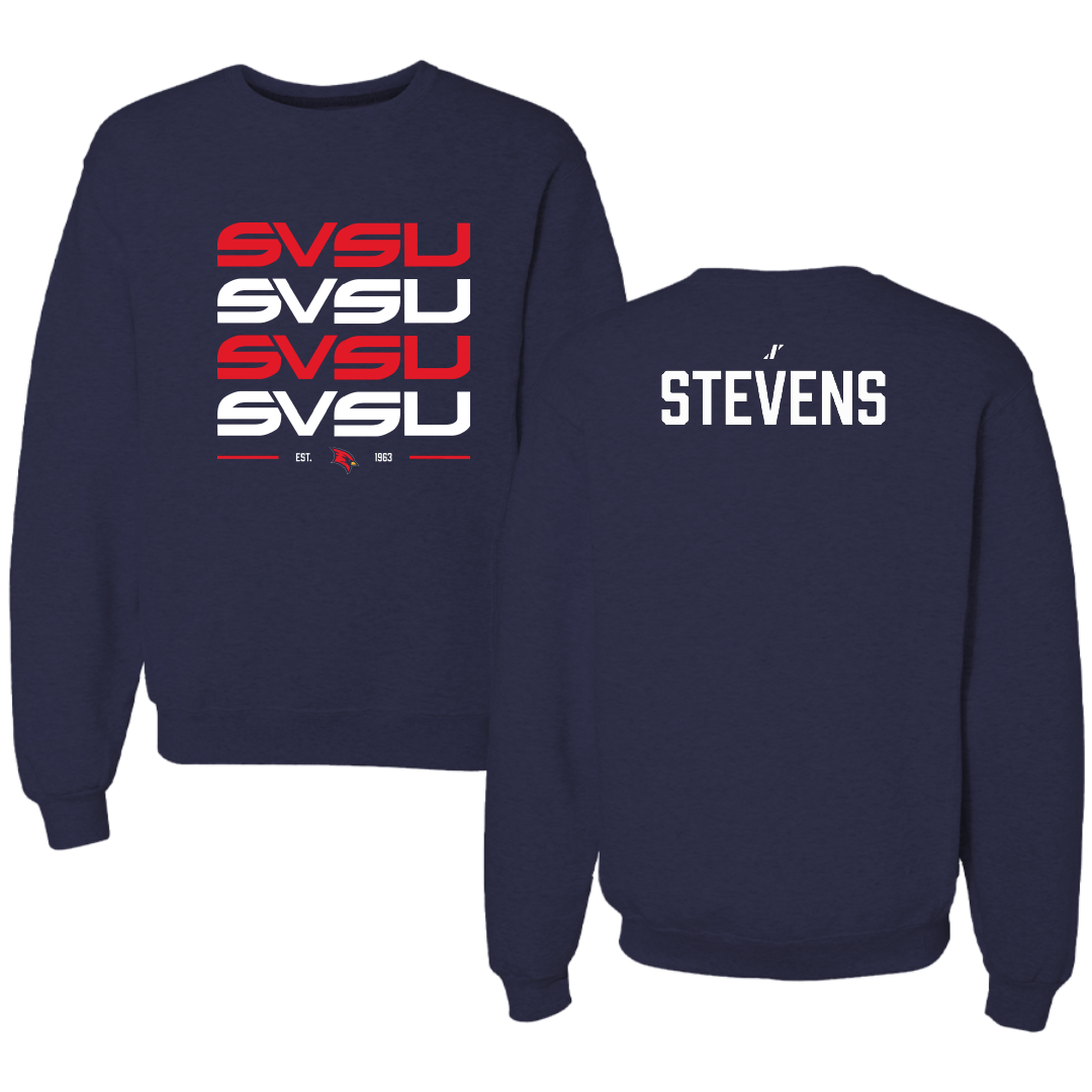 Saginaw Valley State University Swimming & Diving Navy General Crewneck - Lucia Stevens