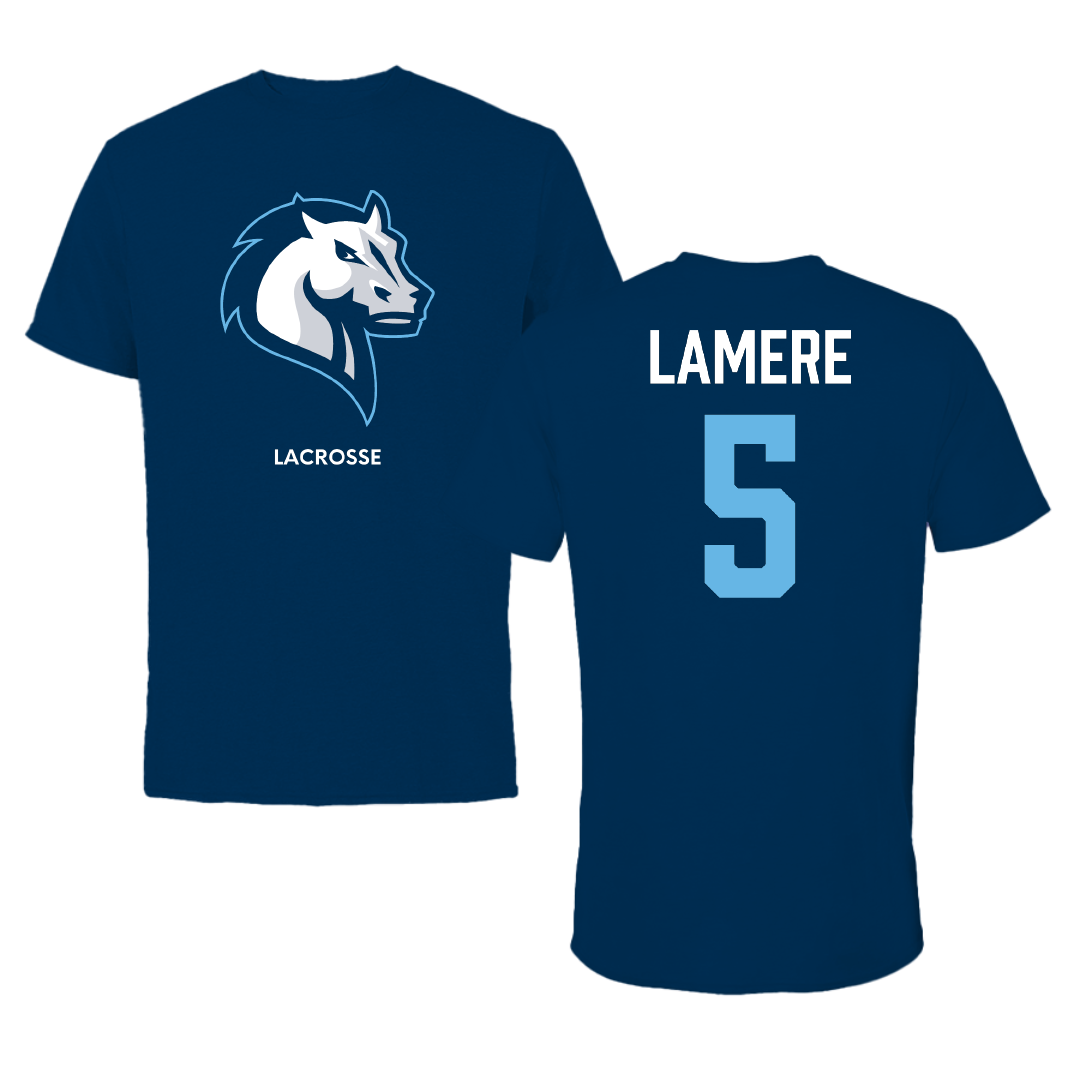 Mercy University Lacrosse (M) Navy Tee - #5 Gavin Lamere