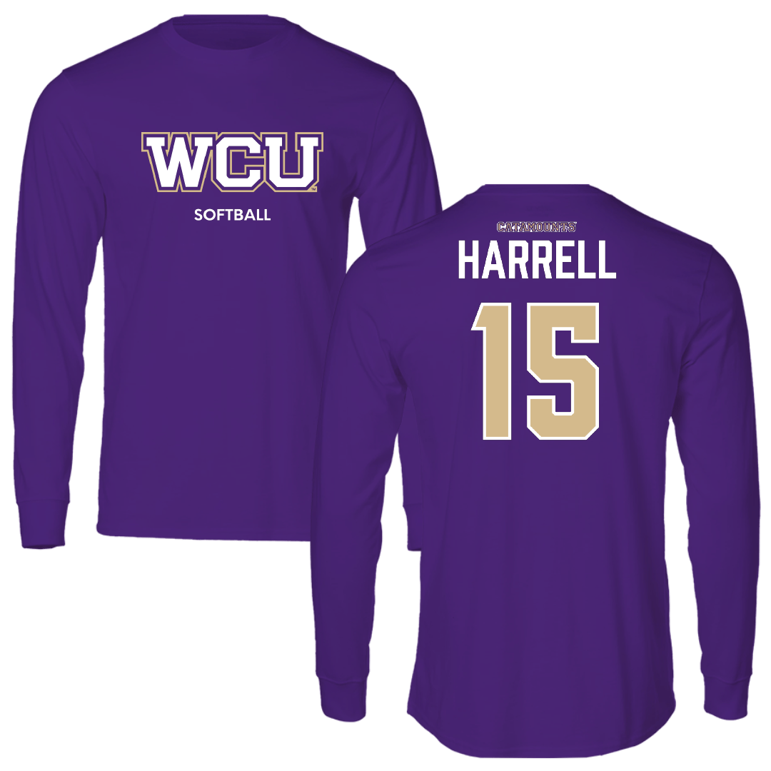 Western Carolina University Softball Purple Long Sleeve - #15 Imara Harrell