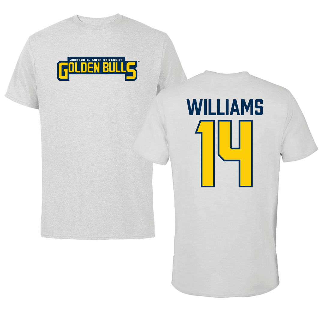 Johnson C. Smith University Softball Light Gray Performance Tee - #14 Kaudia Williams