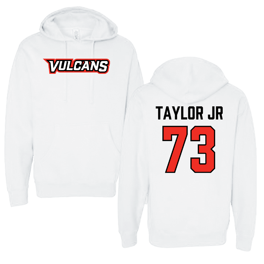 PennWest California Football White Hoodie - #73 Donte Taylor Jr