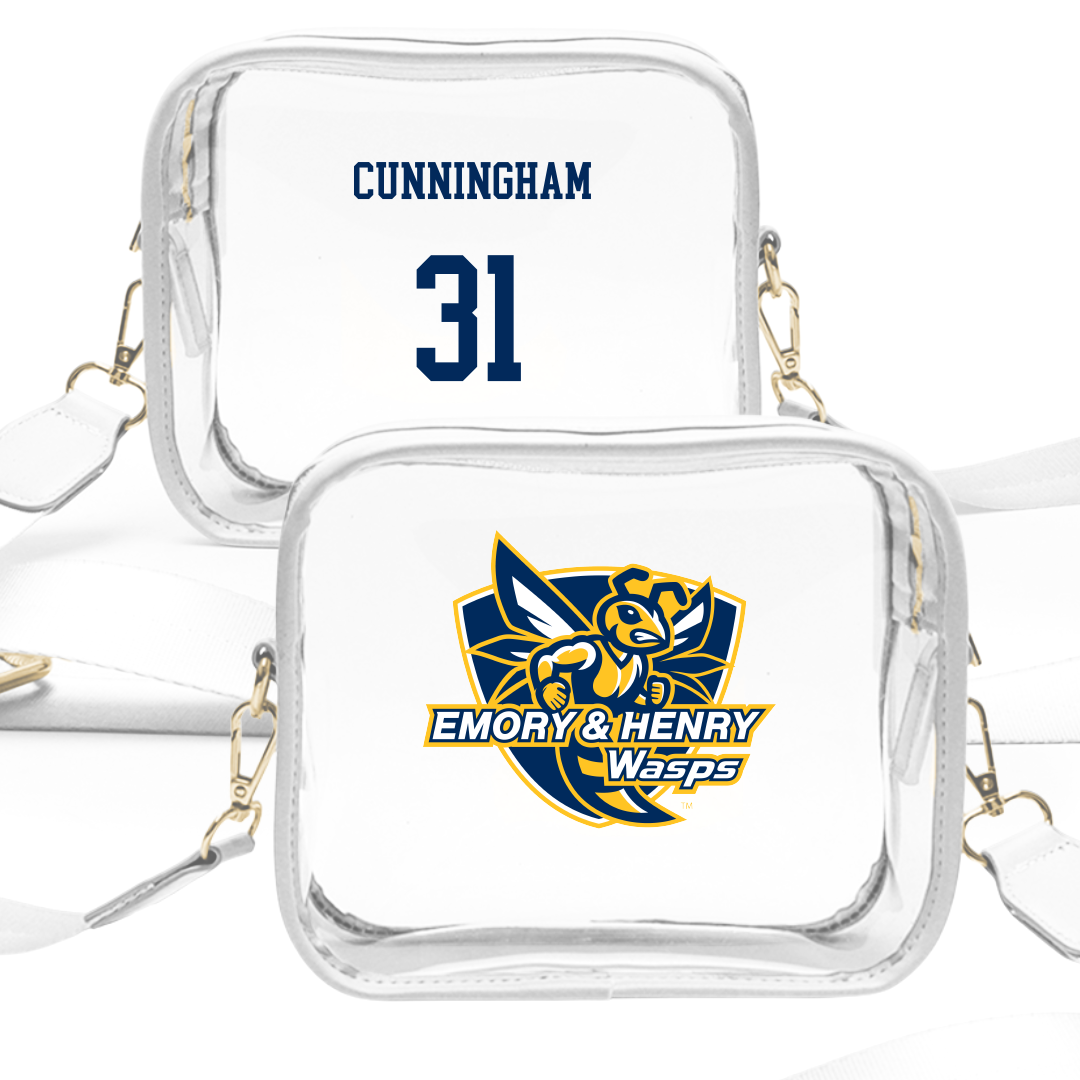 Emory & Henry College Soccer (M) White Clear Stadium Bag - #31 Grayson Cunningham