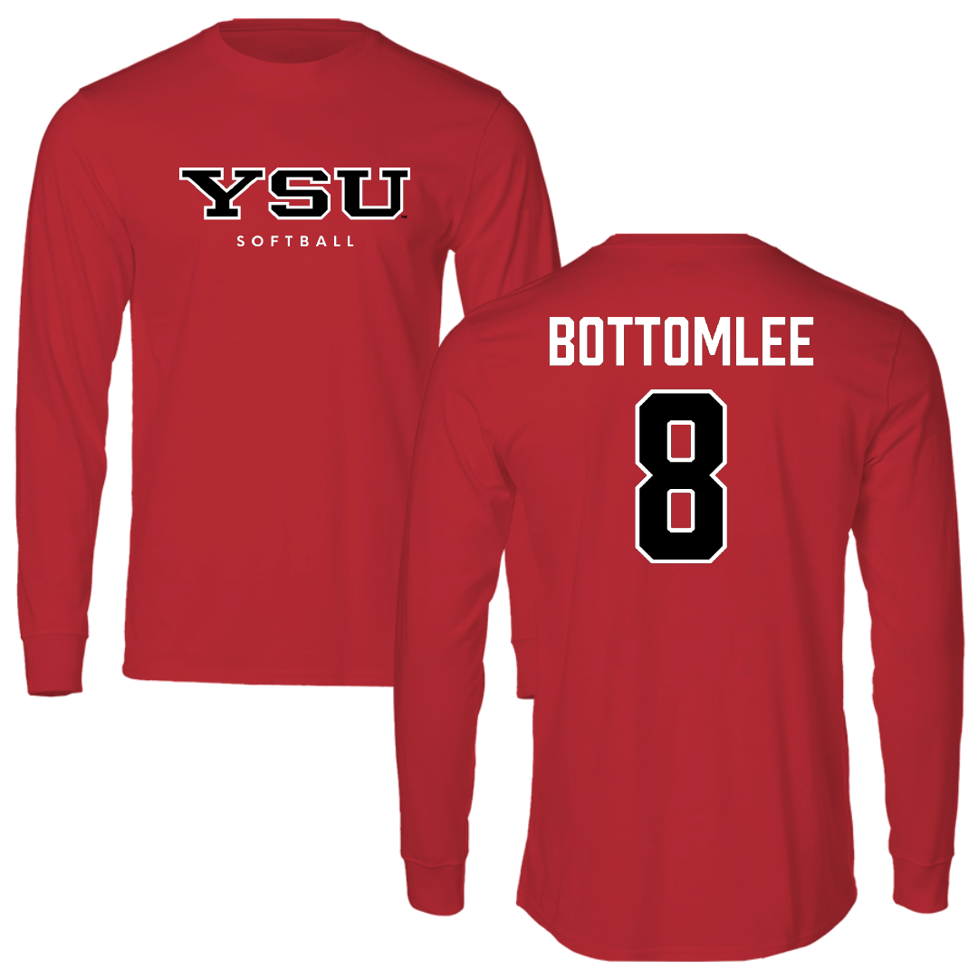 Youngstown State University Softball Red Long Sleeve - #8 Naomi Bottomlee