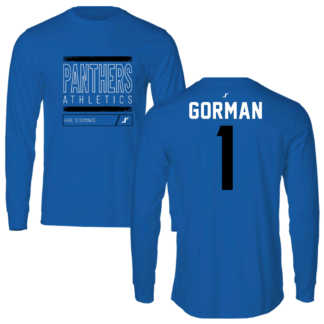 Georgia State University Baseball Blue Dominate Long Sleeve - #1 Brooks Gorman