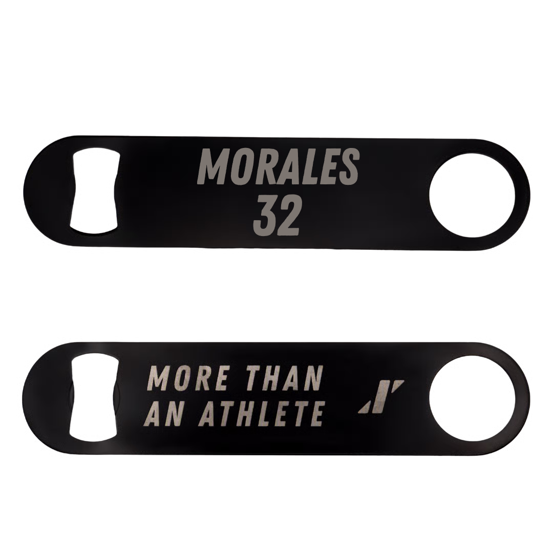 Baseball Black Bottle Opener - #32 Justin Morales