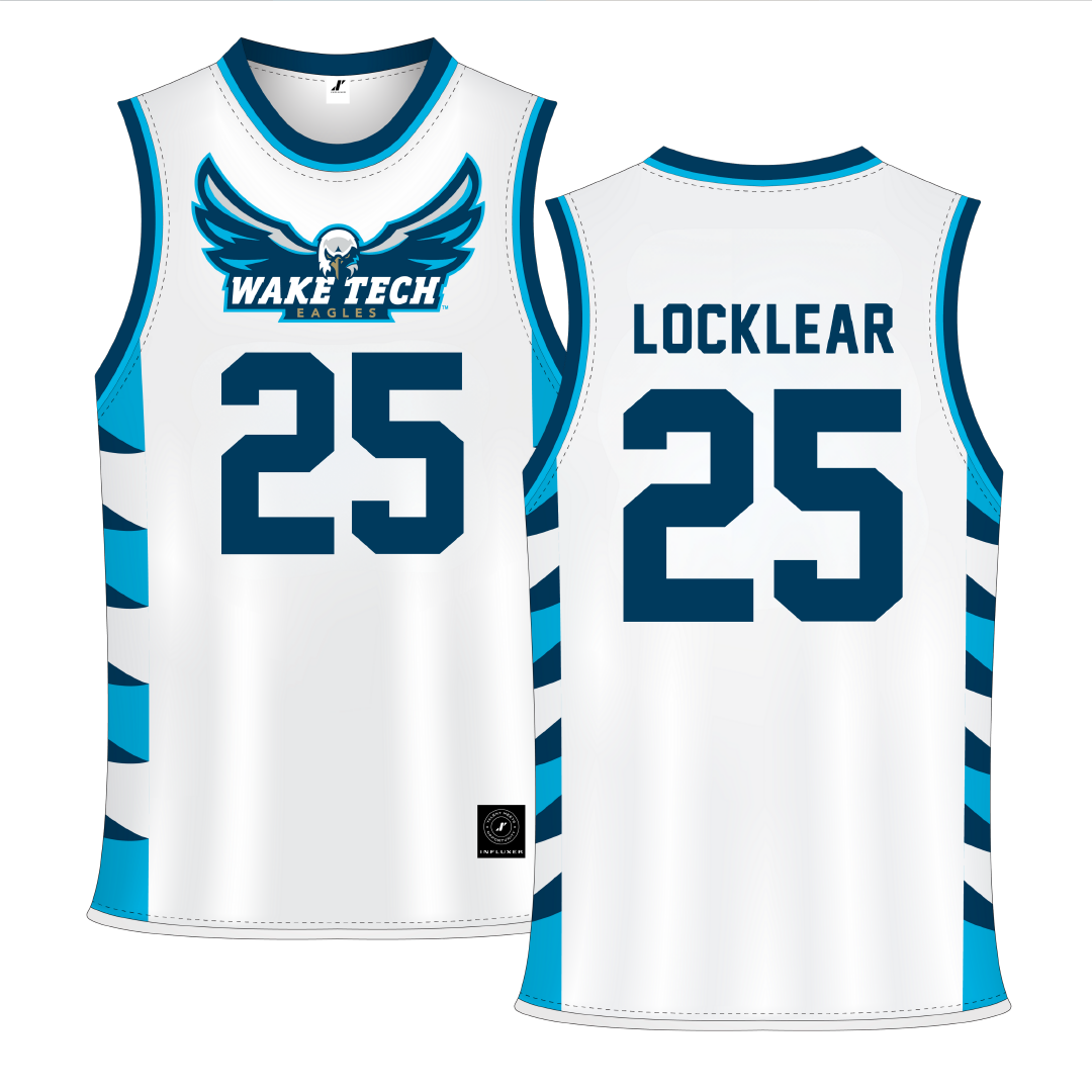 Wake Tech Community College White Basketball Jersey - #25 Tanzania Locklear