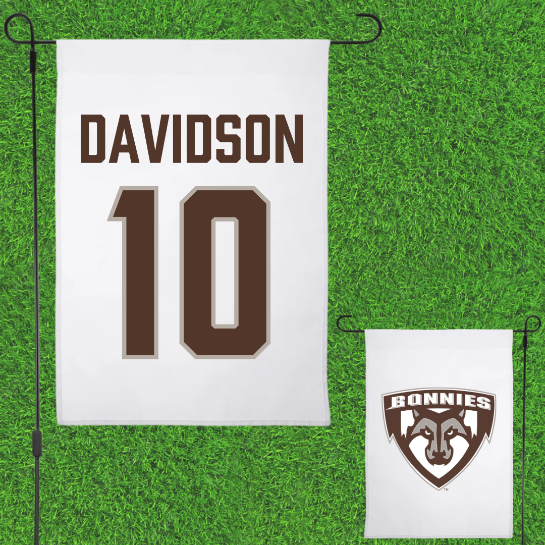 St. Bonaventure University Basketball White Garden Flag - #10 Mya Davidson